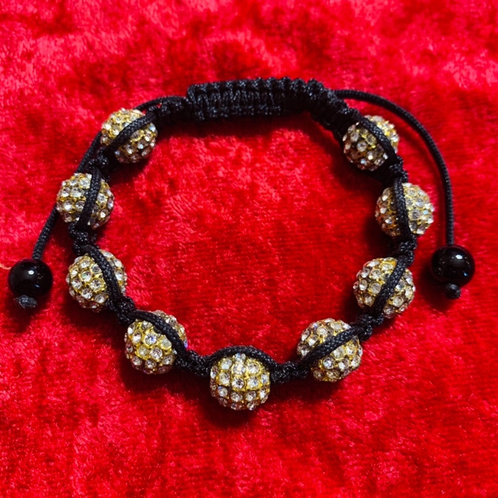 Steel beaded woven bracelet